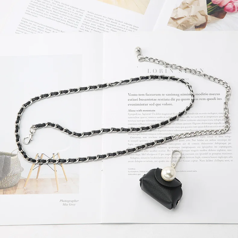 Metalen Taille Ketting Vrouwelijke Mode Pu Ketting Riem Met Rok Jurk Mini Tas Riemen Accessoires Riem Voor Vrouw Modieuze