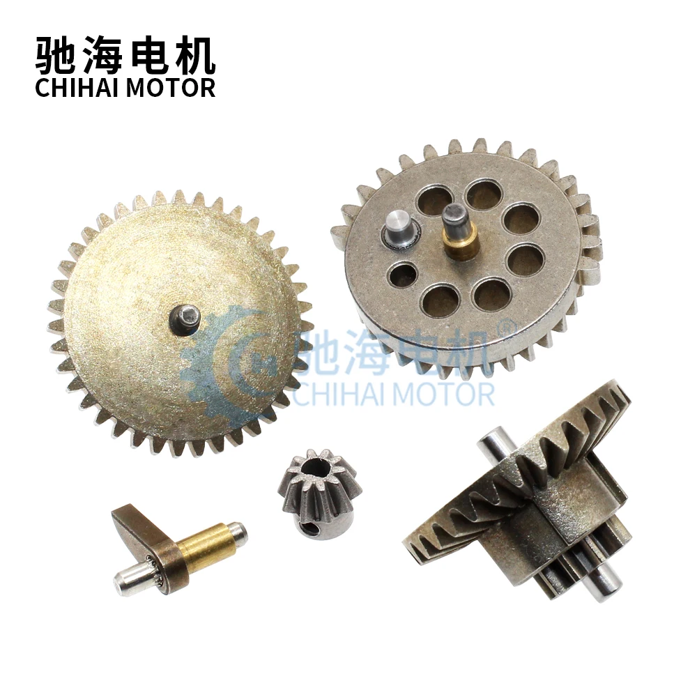 chihai motor Hardened Metal 18: 1 cylindrical Gear Set For JM Gen.8/JM Gen.9 M4A1/LH Vector Gen.2/XWE M4 Modification Upgrade