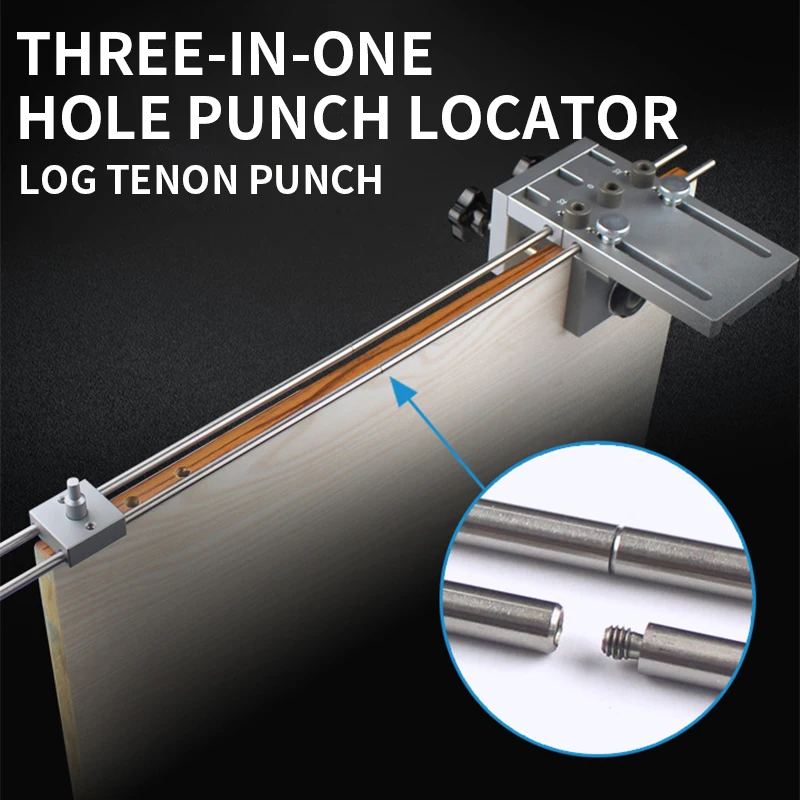 MD590 extended version three-in-one puncher, log tenon puncher, 60CM three-in-one punching locator, woodworking aids