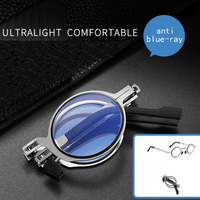 Stylish Cat Eye Round Frame Folding Reading Glasses For Women And Ultra-thin Portable Blue Light Proof Reading Glasses For Men