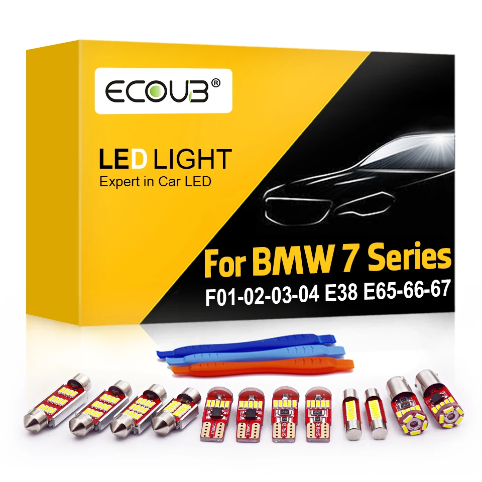 

For BMW 7 Series E38 E65 E66 E67 F01 F02 F03 F04 Interior Light Bulb Kit LED for Map Dome Trunk Indoor Overhead Glove Box Bulbs