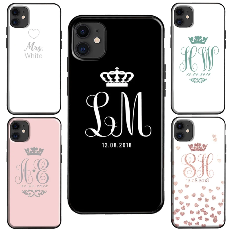 PERSONALISED WEDDING BRIDE GROOM For iPhone 13 Pro Max 12 mini Case For iPhone 11 14 Pro Max XS XR X 7 8 Plus SE 2020 Cover