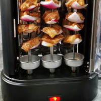 Electric BBQ Kebab Grill Machine Automatic Rotating Barbecue Smokeless Oven Rotisserie Roast Domestic Lamb Skewers Heating Stove