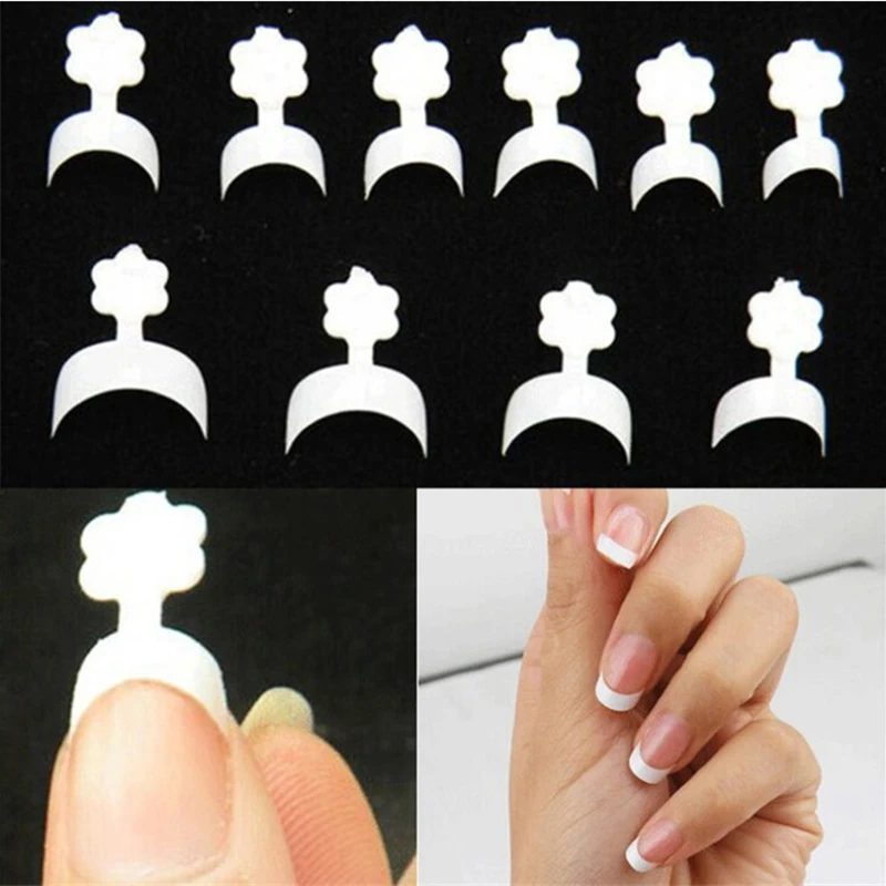 

500pcs Nail Art Fake Nail Patch French Crescent Edge Small White Edge Short Style Nail Art Decoration Tool