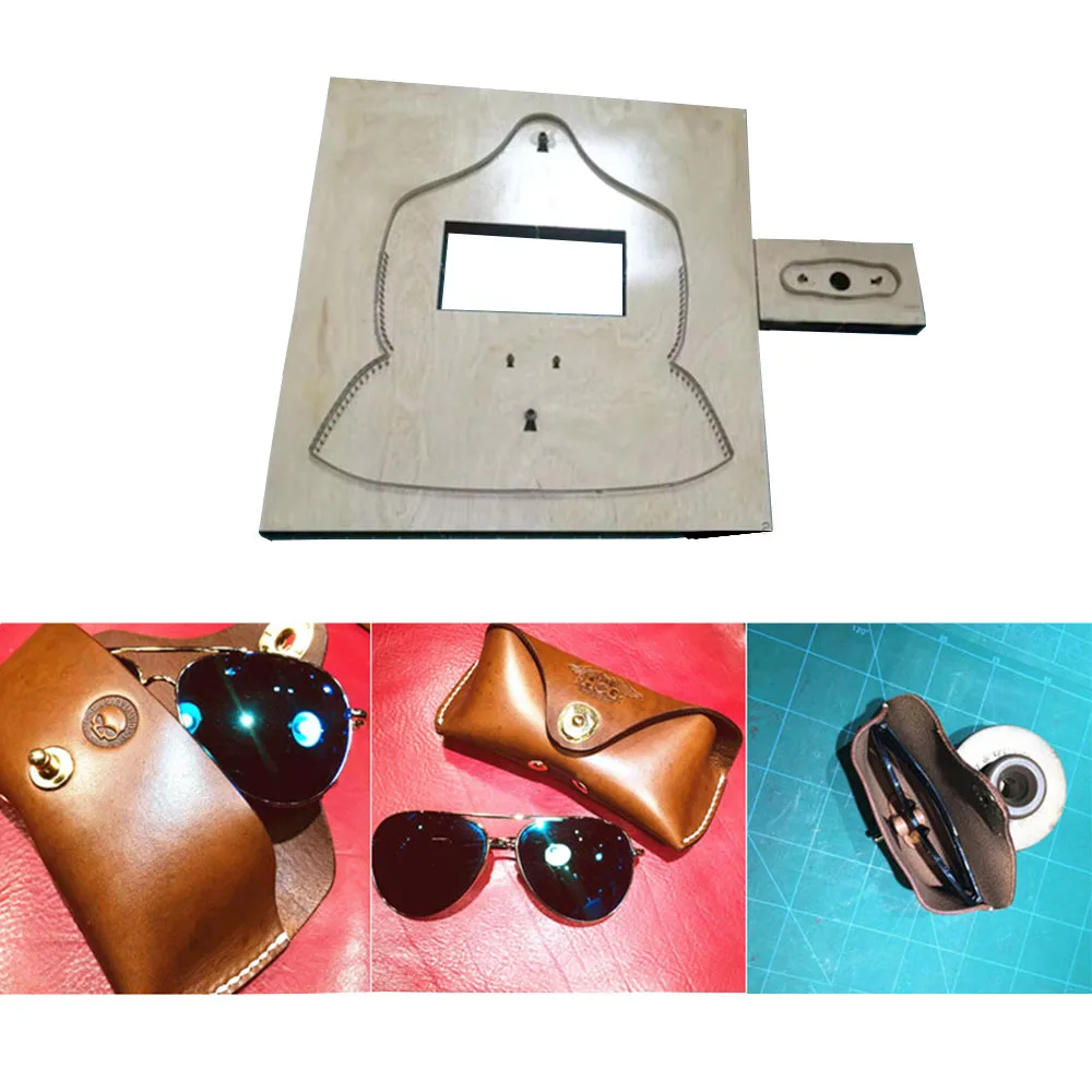 DIY Handmade Wood Die Cuts, Leather, Sunglasses, Glasses Case, Cutting Dies, Punch Tools