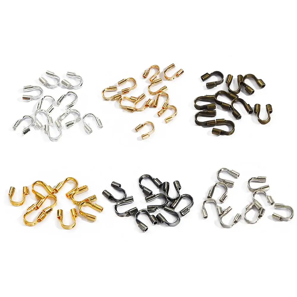 Wire Protectors Wire Guard Guardian Protectors loops U Shape Accessories Clasps Connector For Jewelry Making 100pcs/lot 4x4mm