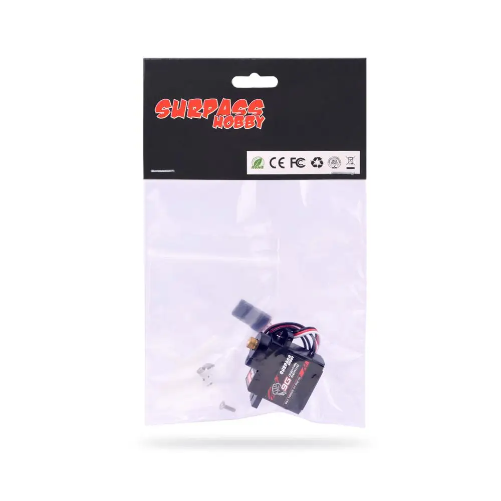 Surpass hobby-servomotor digital de metal para drone, avião robô, barco e carro, 1.9kg, 9g