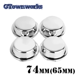 4pcs 74mm 56mm Car Wheel Center Cap Accessories For Rim Cover Dome Styling Dust Refits Hubcap ABS Plastic Chrome