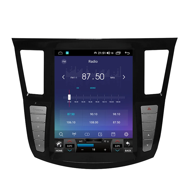 Bosstar – radio avec navigation multimédia Tesla, pour Infiniti JX35 QX60, bt, wifi, carplay intégré, stéréo
