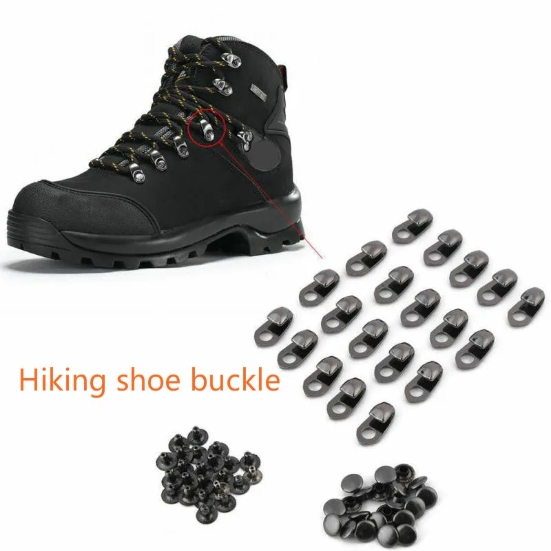 20 Set Boot Lace Hooks to Repair Hiking Work Outdoor Boots Fashion Footwears Climb Hiking Shoes Mountaineering