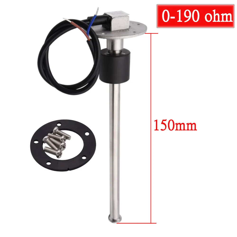 Maßgeschneiderter Wasserstandsmesser, 125 mm, 150 mm, 200 mm, 250 mm, 500 mm, 190 Ohm, 240–33 Ohm, Kraftstoffstandsensor, Kraftstoffmessgeräte für Boot, Auto