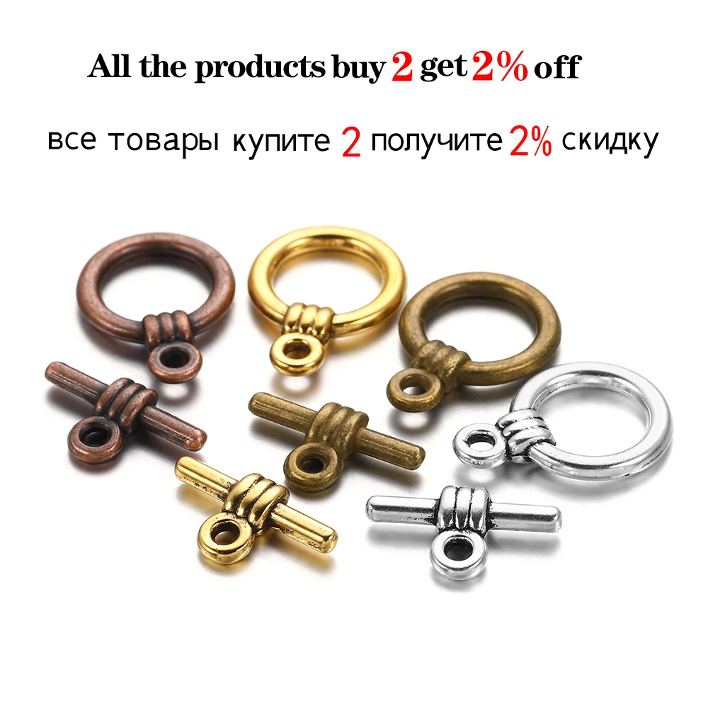 20set/lot Metal OT Toggle Clasps Bracelet Necklace Hooks Connectors For DIY Handmade Jewelry Making Finding Accessories Supplies