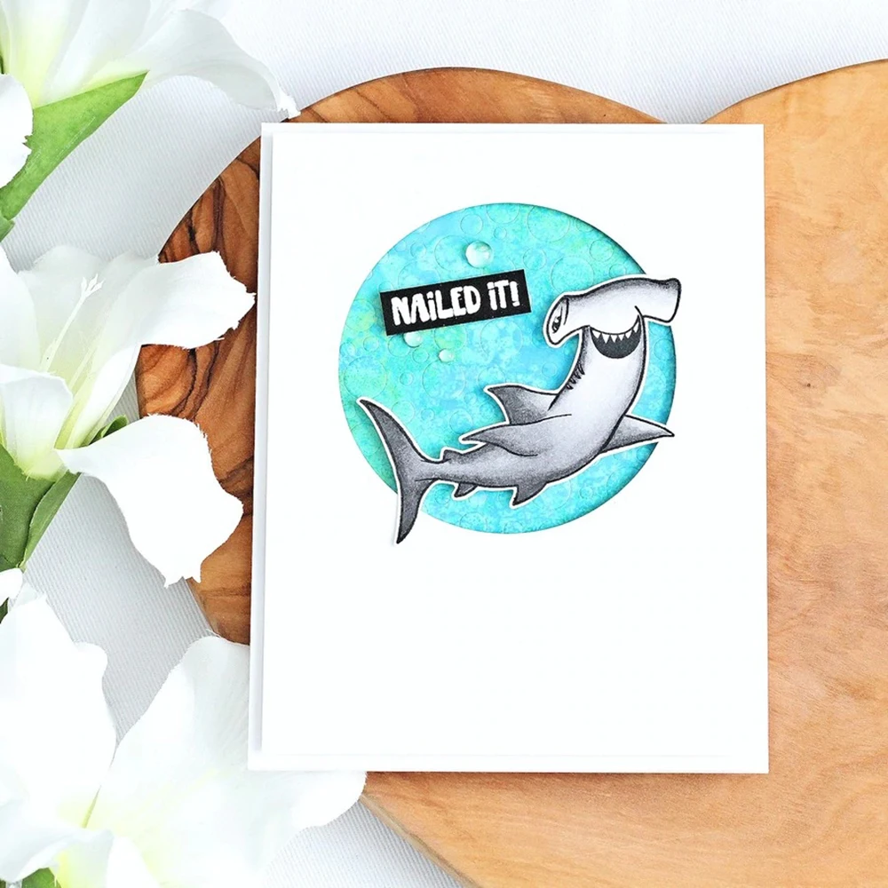 Summer Shark Attack Transparent Clear Silicone Stamp/Seal for DIY scrapbooking/photo album Decorative clear stamp