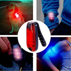 1pc Led warning flash light Safety Light Strobe lights for Daytime Running Walking Bicycle Bike Kids Child Woman Dog Pet Runner