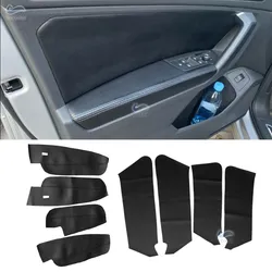 For VW Tiguan 2017 2018 2019 4pcs Microfiber Leather Interior Door Panels Guards / Door Armrest Panel Cover Protective Trim