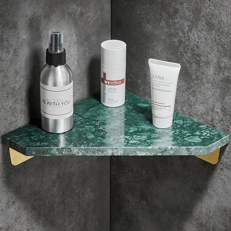 

Изумрудная угловая полка, настенное зеркало для ванной комнаты, передняя металлическая полка для ванной комнаты, полка для душа, держатель для шампуня, A21J