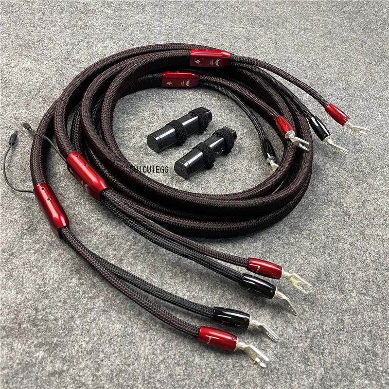 HiFi FireBird Bass Full-Range Speaker Cable & Zero Version HiFi Audio Line 72V DBS Silver Banana / Spade Plug