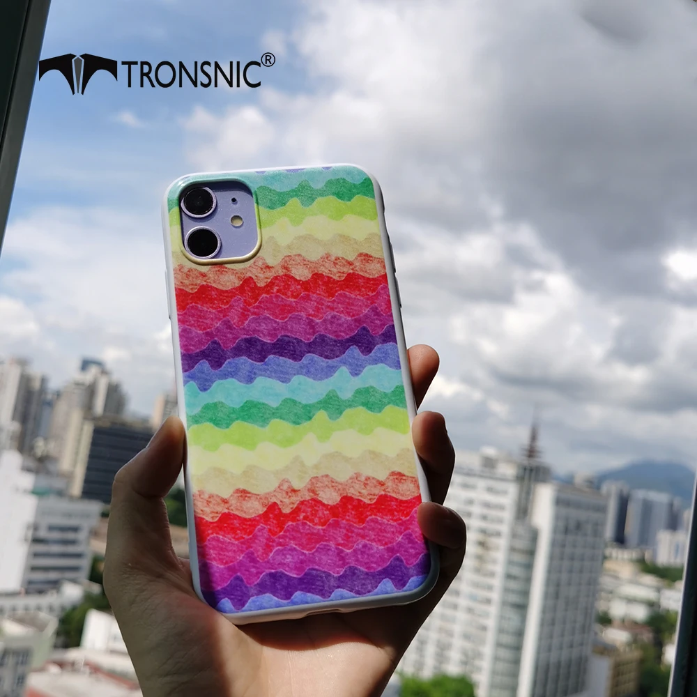 Glossy Rainbow Phone Case for iPhone 11 Pro XR XS MAX Soft Luxury Silicone White Case for iPhone 6S 7 8 Plus Shiny Cover Fashion