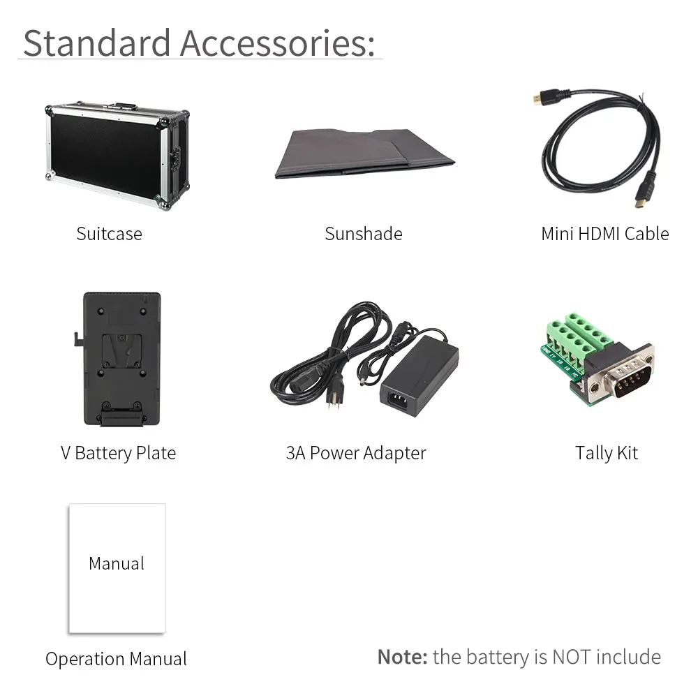 SEETEC P173-9HSD-CO Monitor de transmissão IPS 3G-SDI 4K de 17,3 polegadas com monitor de diretor LCD de mão AV YPbPr com mala