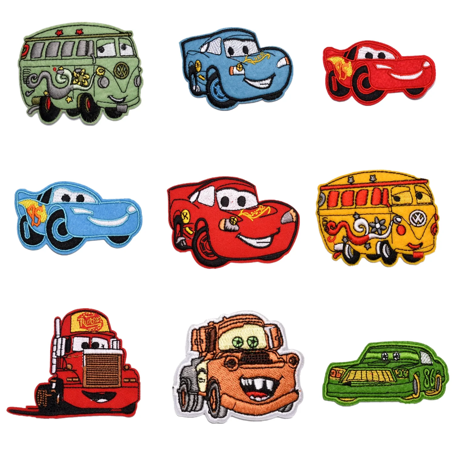 Team logo iron on patch Cars Stickers Appliques Heat Transfer Diy Badges Iron-On Transfers For Kids