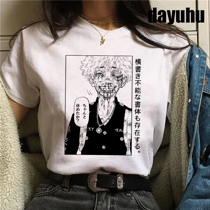 Japanese Anime Tokyo Revengers T Shirt Men Kawaii Harajuku Summer Tops Tokyo Revengers Graphic Tees Cartoon Unisex T-shirt Male