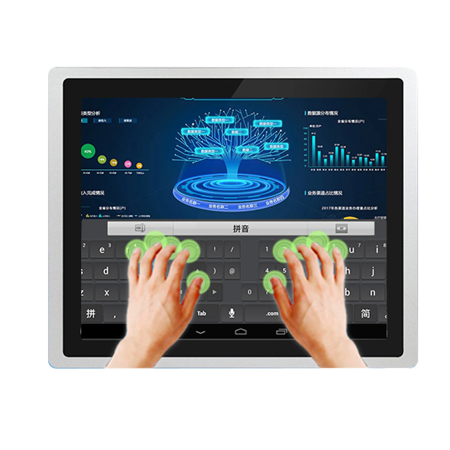 

17 Inch Embedded Industrial Computer All-in-one Tablet PC Panel with Capacitive Touch Screen RS232 COM WiFi for Win10 Pro/Linux