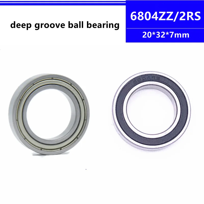 20/50pcs 6804ZZ 6804-2RS 6804Z 6804-2Z 6804RS 6804 61804 ZZ 20*32*7mm thin wall deep groove ball bearing 20x32x7 mm