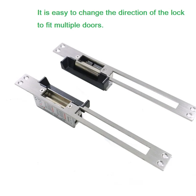 12V Electric Strike Fail Secure Power On Unlock Long Plate EU Door Lock