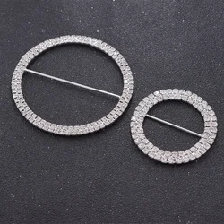 CuiEr 1piece 48mm 75mm Round Full Rhinestone Crystal Buckle for Cloths Shoes Belt appliques for DIY accessories clear