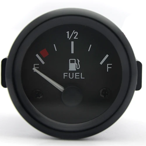 Imagen 2 del producto Indicador de nivel de combustible para coche, medidor automotriz con Sensor de flotación de combustible, luz LED blanca, llanta negra, 12V, 2 "", 52mm