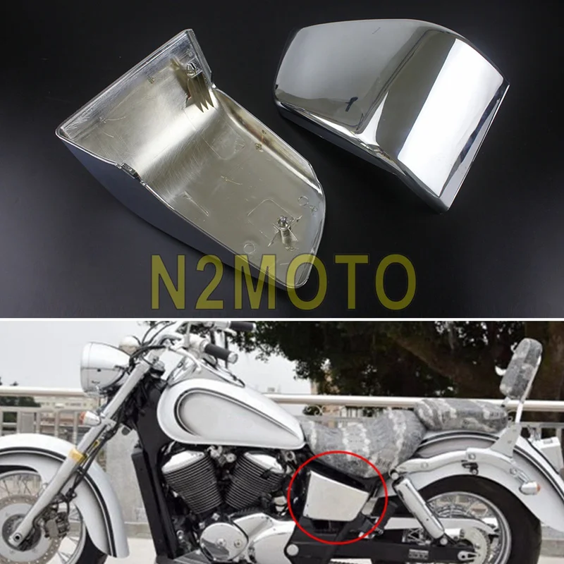 

Motorcycle Chrome ABS Plastic Battery Side Fairing Covers For Honda Shadow ACE VT750 VT400 1997-2003 1998 1999 2000 2001 2002