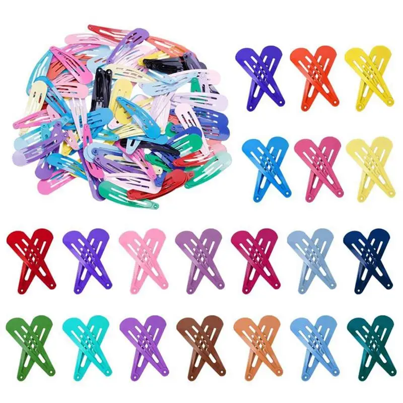 

100Pcs/Pack Multi-colored Hair Clips For Girls BB Hairpins Barrettes Headbands Hairgrips Simple Hair Clip Styling Accessories