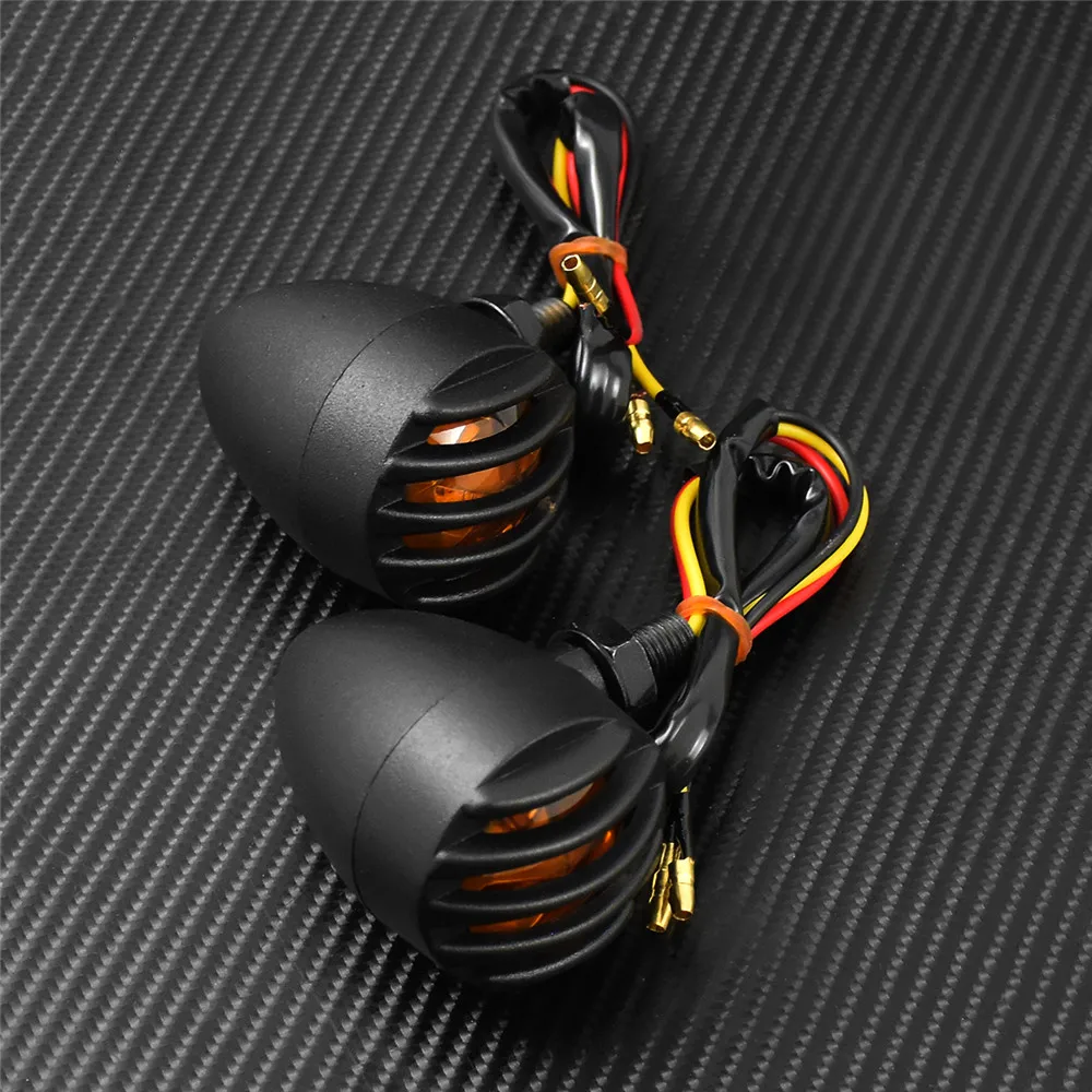 10mm Motorcycle Turn Signal Bullet Blinker Indicator Light Amber Light For Harley Sportster XL Dyna Bobber Chopper Cafe Racer