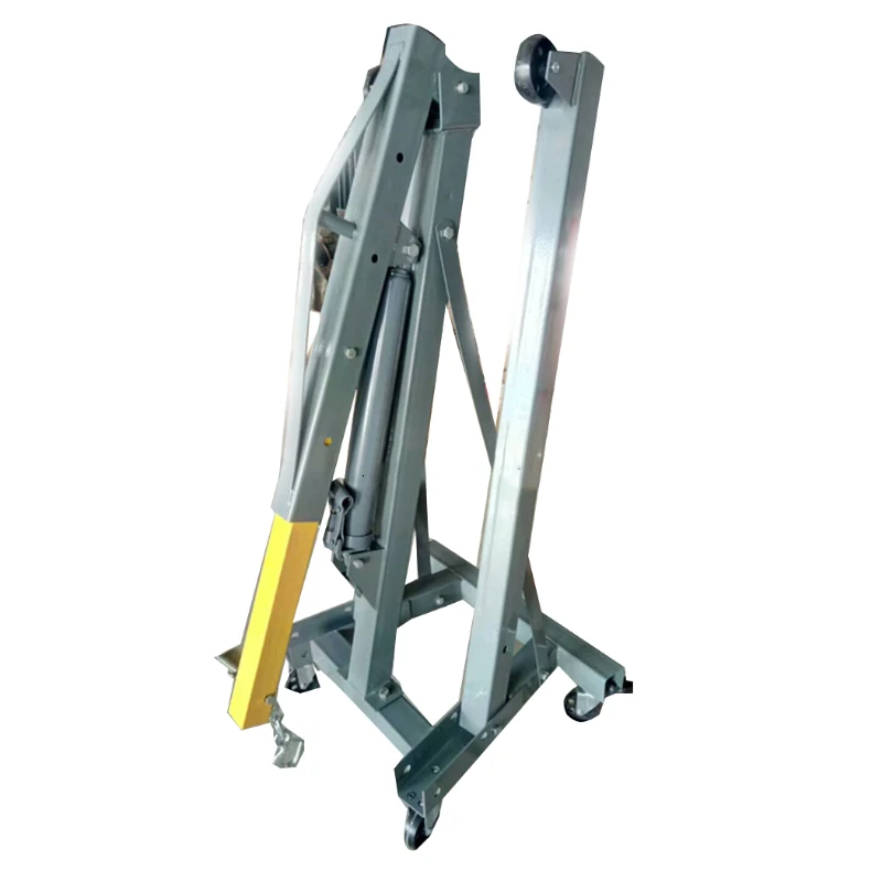 2 Ton Ordinary Hydraulic Folding Small Crane Single Crane Automobile Engine Hanger Crane Manual Mobile Crane Jack Equipment