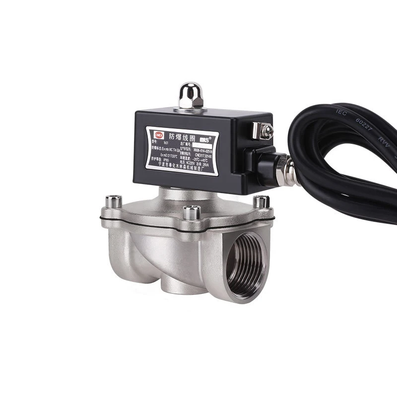 DN20 304 Stainless Steel Explosion-proof Normally Closed Solenoid Valve For Gas natural gas