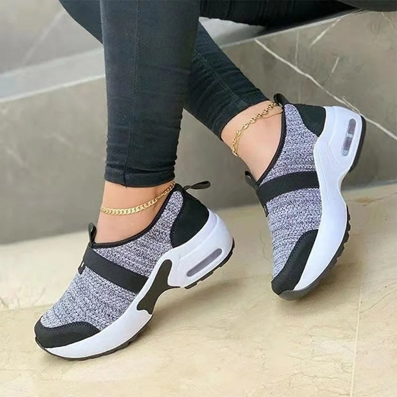 europe Mesh Breathable Women's Shoes 2022 New Fashion Sneakers Mixed Colors Slip-On Plus Size 43 Flats Platform Shoes for Woman