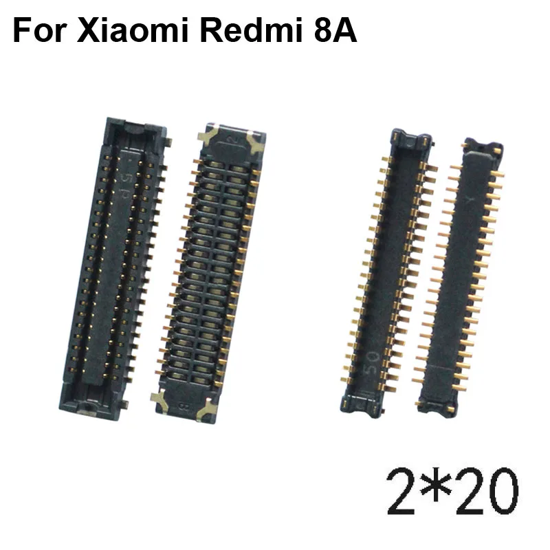 2pcs FPC connector For Xiaomi Redmi 8A LCD display screen on Flex cable on mainboard motherboard For Xiao mi Redmi 8A Redmi8A