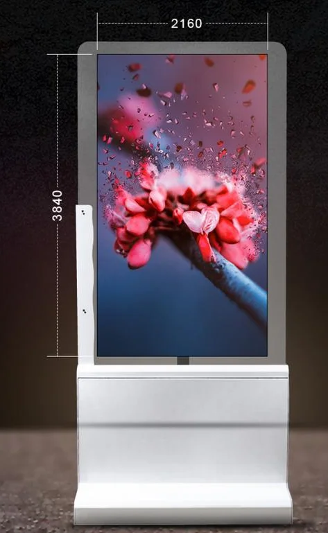 Máquina de publicidade transparente oled, de toque capacitivo, dupla face, de 55 polegadas