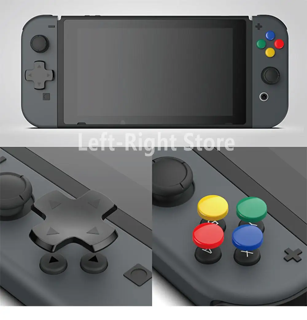 For Nintendo Switch Joy con Skin Case D-pad Move Cross Direction ABXY X Key Sticker Joystick Button Thumb Stick Grip Cap Cover