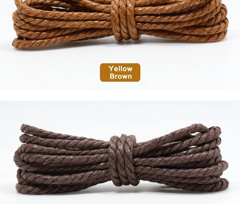 1 Paar Schuhbänder, lässige Leder-Schnürsenkel, gewachste, runde Schuhbänder, Schuhbänder für Stiefel, Sportschuhe, Kordel, 60/90/120/150 cm, Zubehör. – Detail 8