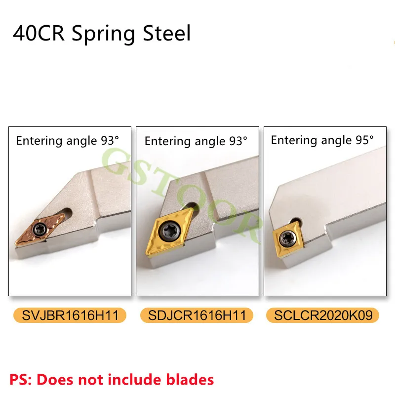 CNC Aço Torno Cortador Arbor, Primavera Aço Turning Tool Holder, Carbide Inserções para Máquina, DCMT11T304 DCMT11T308, SDJCR1212H11, 1Pc