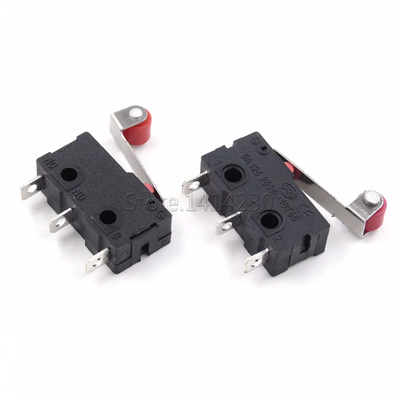 100PCS Mini Micro Switch 3Pin With Roller Limit Switch