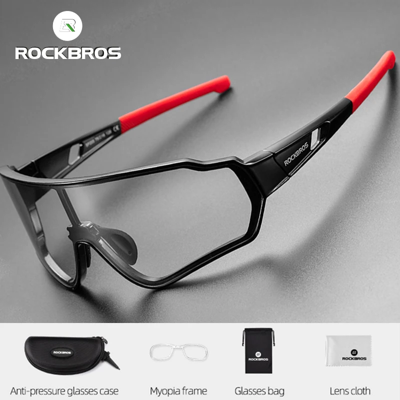 

ROCKBROS UV400 Photochromic Cycling Glasses Sports Eyewear Bicycle Glasses Men Bike Sunglasses Women MTB Road Cycling Goggles