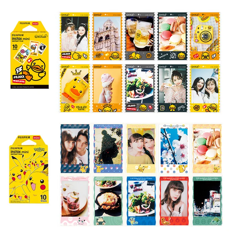 Genuine Fujifilm Instax Mini Film Color Photo Paper 10 Sheets For Fuji 11 12 9 8 7s 7c 90 25 70 SP-2 Link Liplay Camera/Printer