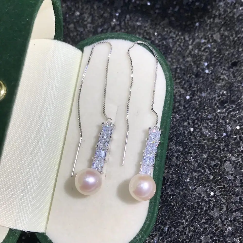 

Office Lady 925 Sterling Silver Earrings Findings Settings Base Mountings Parts for Pearls Agate Crystal Stones Jade 5pairs/lot