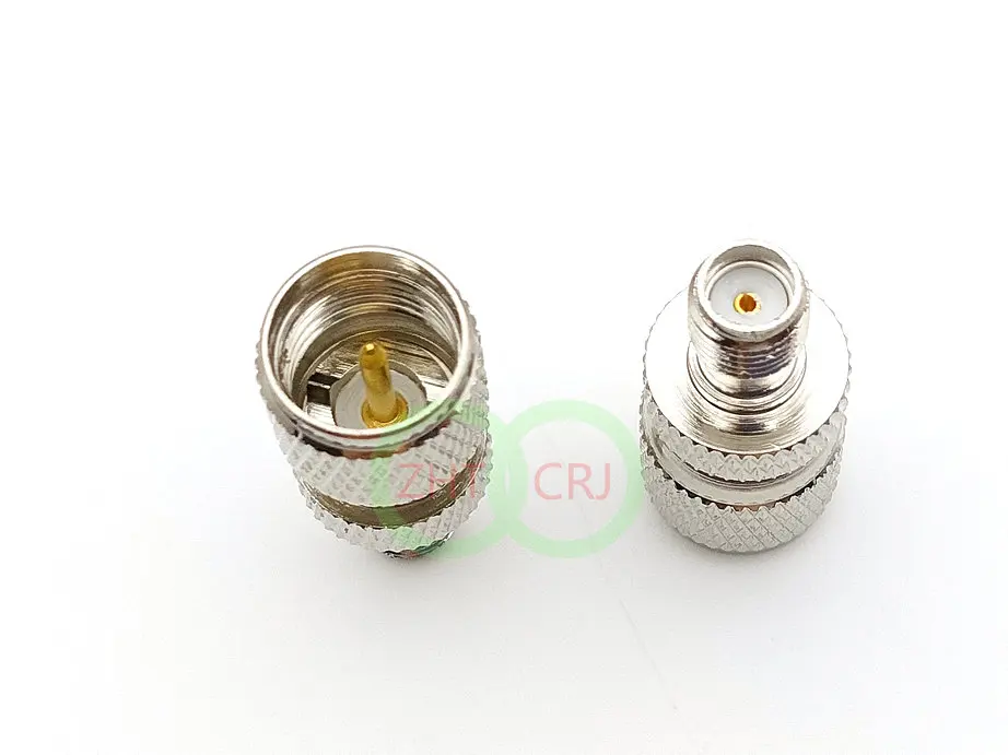 brass SMA Female to MINI UHF Male Nickelplated Straight Coaxial Adapter New