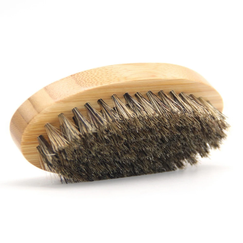 Eco Friendly Boar Bristle Men\'s Shaving Brush Portable Barber Natural Beard Brush For Facial Cleaning Mustache Tools