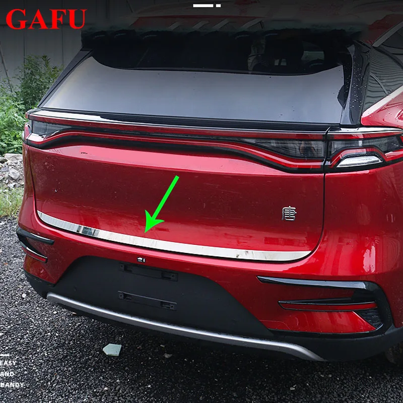 Stainless Steel Back Door Tailgate Trim for BYD TANG 2021 2020 2019 2018 Accessories Tail Gate Door Strip Car Sticker