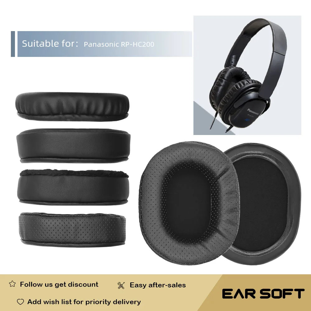 

Earsoft Replacement Ear Pads Cushions for Panasonic RP-HC200 Headphones Earphones Earmuff Case Sleeve Accessories