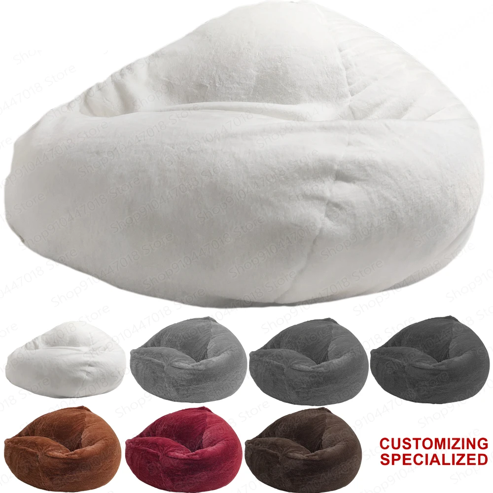 Factory Advanced Custom Empty Big Bean Bag Sofa Slipcover No Filler Giant Washable Fluffy Fur Beanbag Chair for adults baby kids